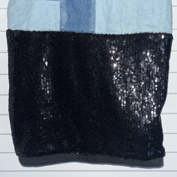 RARE Kids Diesel Overalls Dress Denim & Sequin - Picture 3 of 4